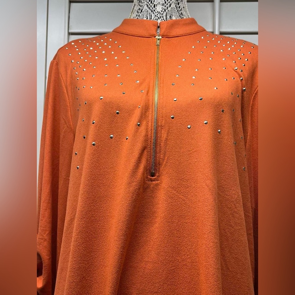 Always Indigo Women's Studded Orange Blouse